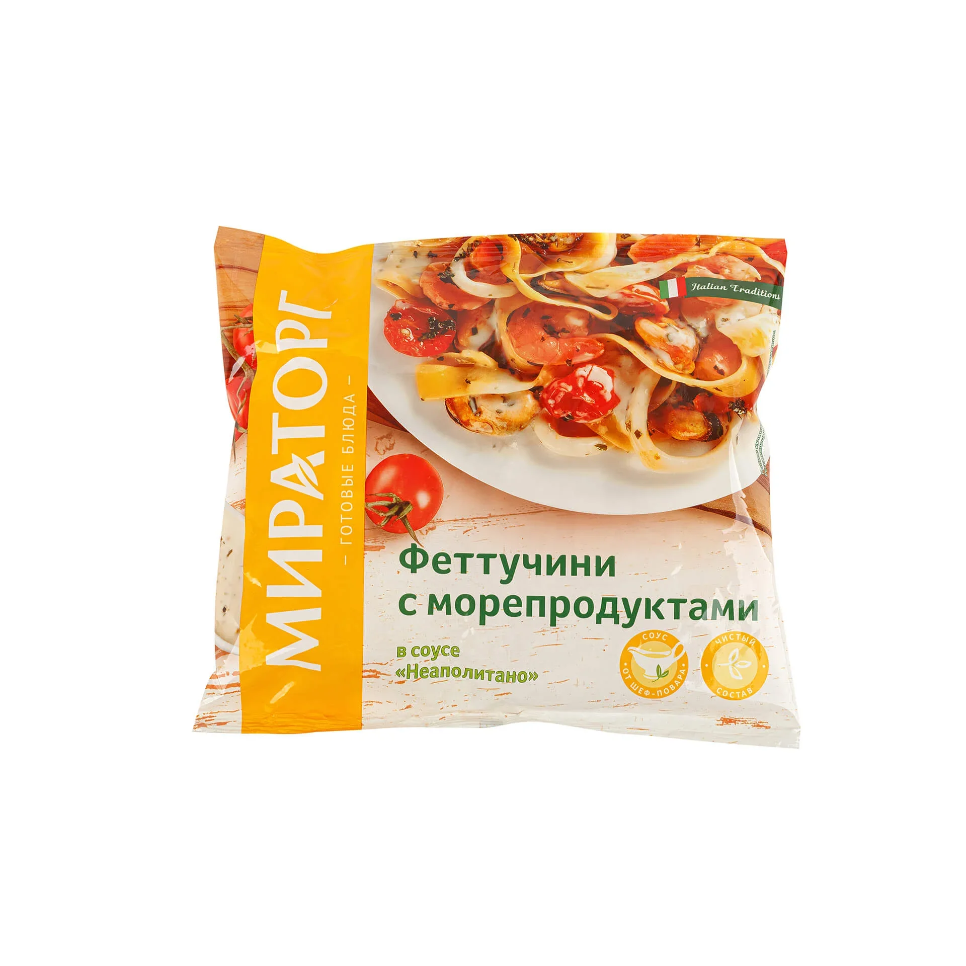 Феттучини с морепродуктами в соусе "Неаполитано" замороженное Мираторг 400 г