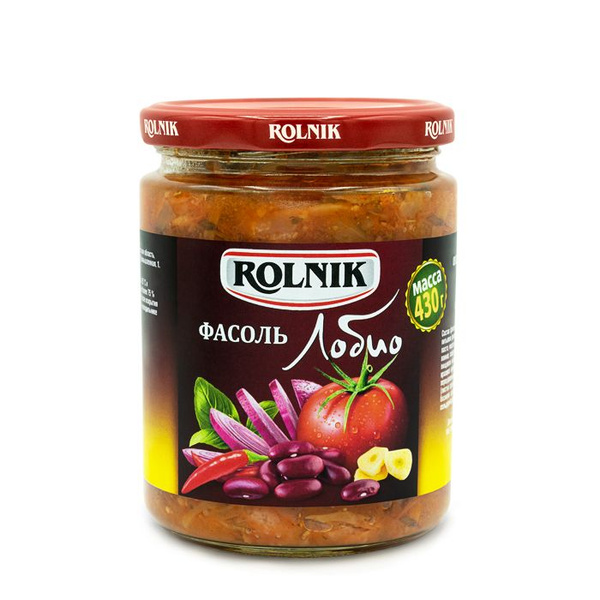 Фасоль «Лобио» по-грузински стерилизованная, Rolnik, 430 г Беларусь