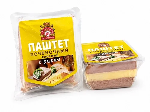 Паштет печеночный слоеный с сыром 500 гр.